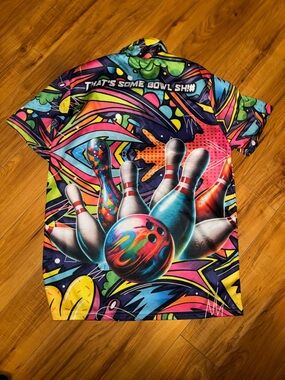 Colorful Bowling Graphic Shirt - Multicolor